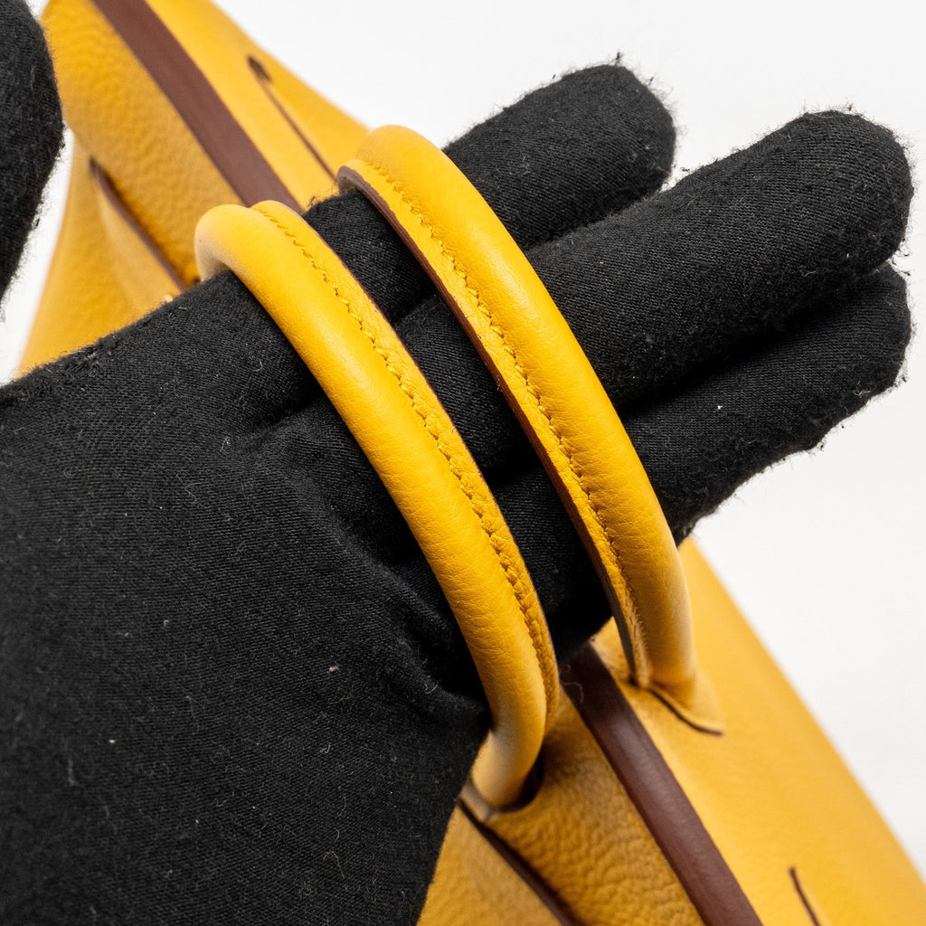 HERMES BIRKIN 25 TOGO 9D JAUNE AMBER GHW