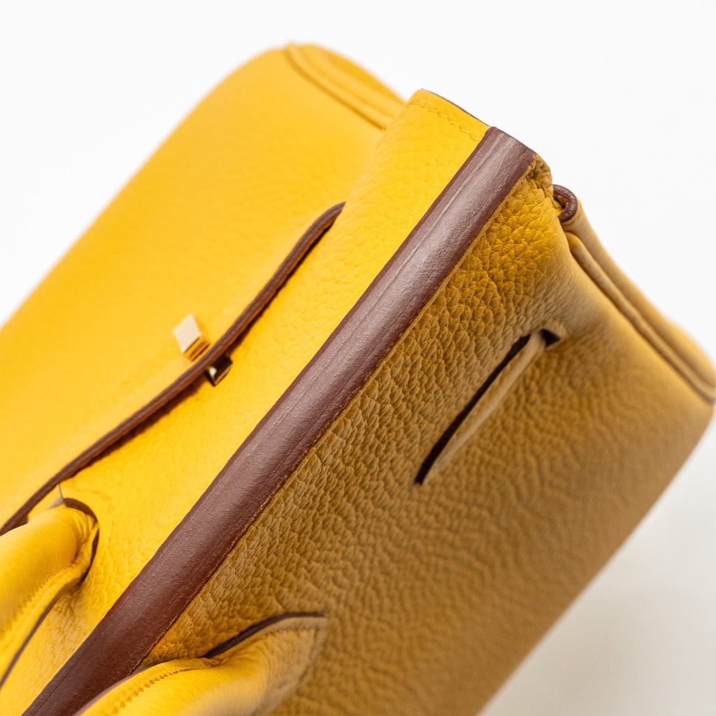 HERMES BIRKIN 25 TOGO 9D JAUNE AMBER GHW