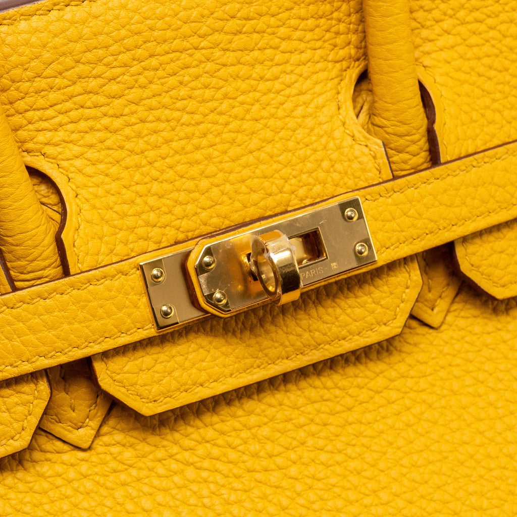 HERMES BIRKIN 25 TOGO 9D JAUNE AMBER GHW