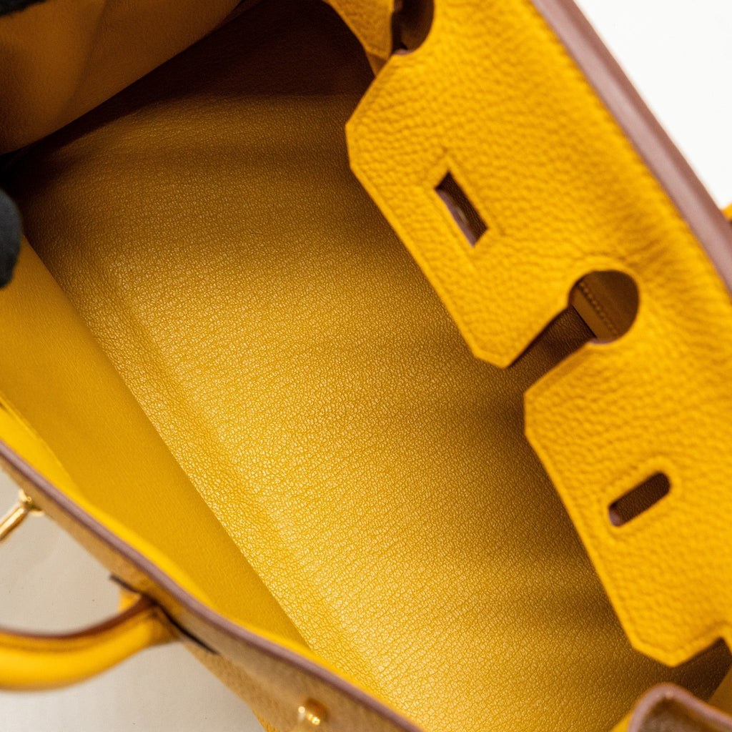 HERMES BIRKIN 25 TOGO 9D JAUNE AMBER GHW