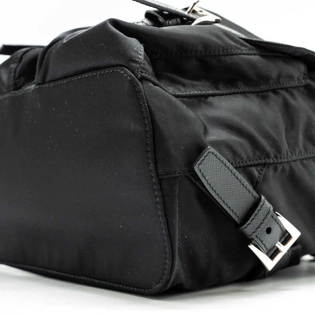 SMALL RE-NYLON BACKPACK BLACK SHW
