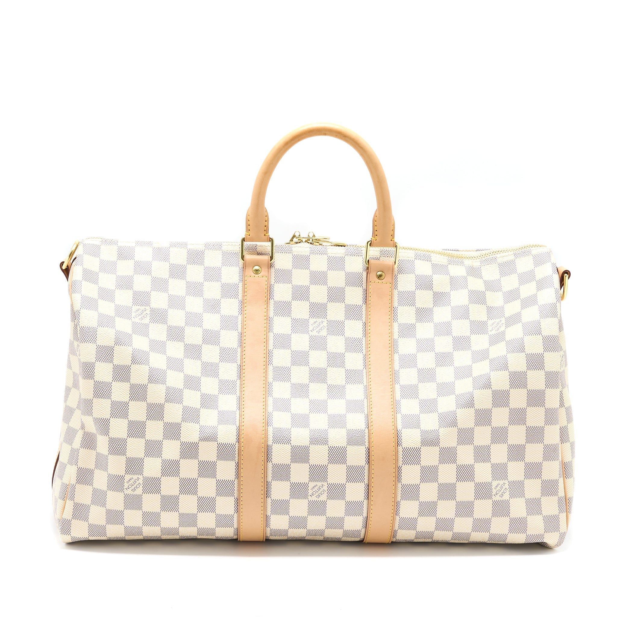 KEEPALL BANDOULIERE 55 DAMIER AZUR CANVAS GHW