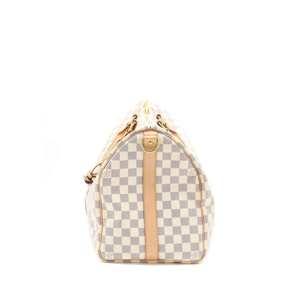 KEEPALL BANDOULIERE 55 DAMIER AZUR CANVAS GHW