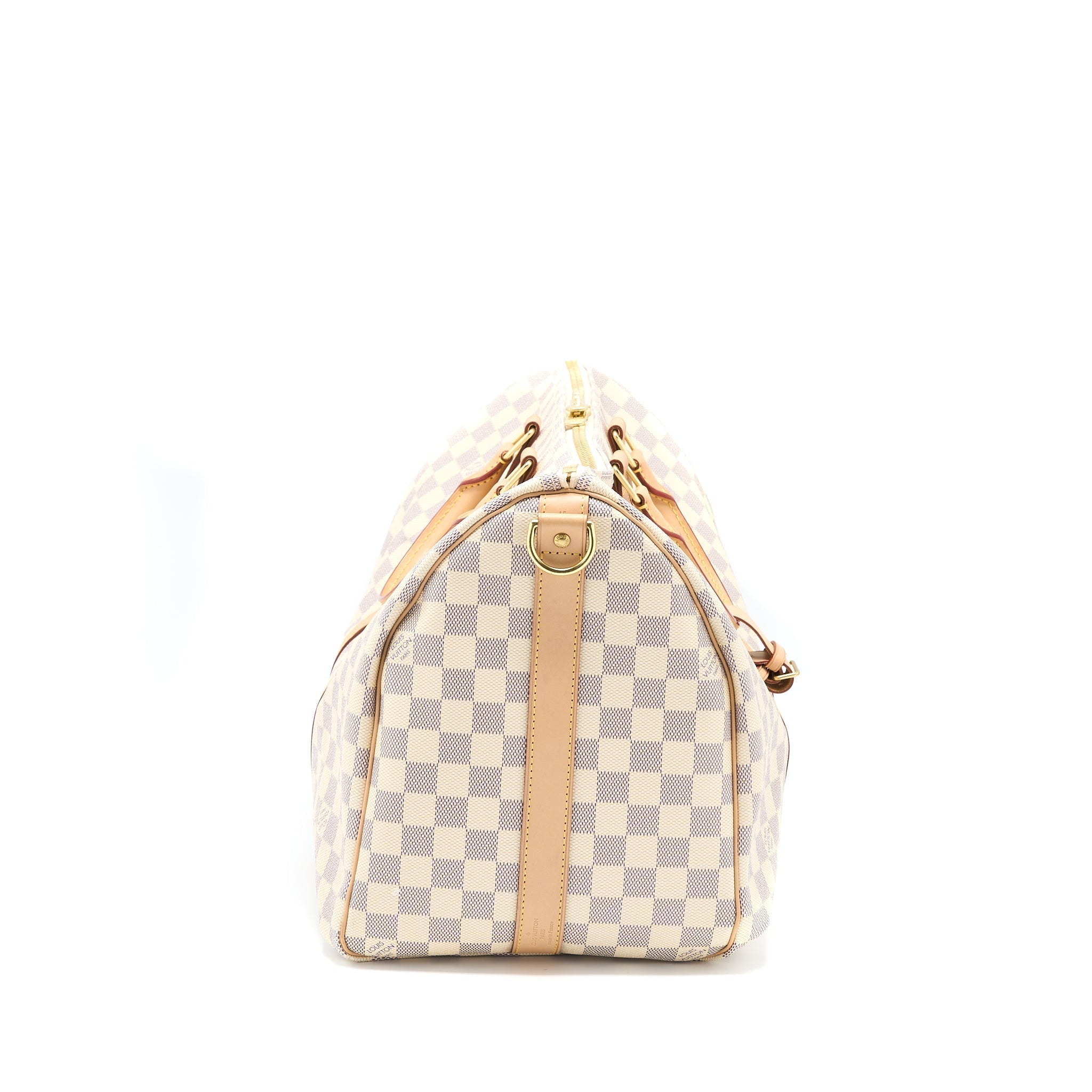 KEEPALL BANDOULIERE 55 DAMIER AZUR CANVAS GHW