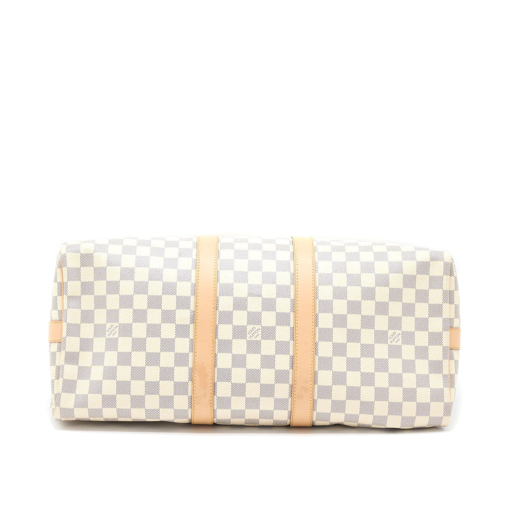 KEEPALL BANDOULIERE 55 DAMIER AZUR CANVAS GHW