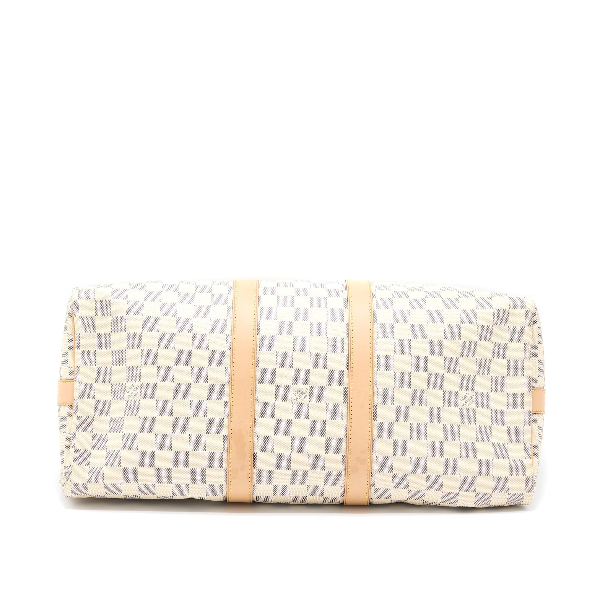 KEEPALL BANDOULIERE 55 DAMIER AZUR CANVAS GHW