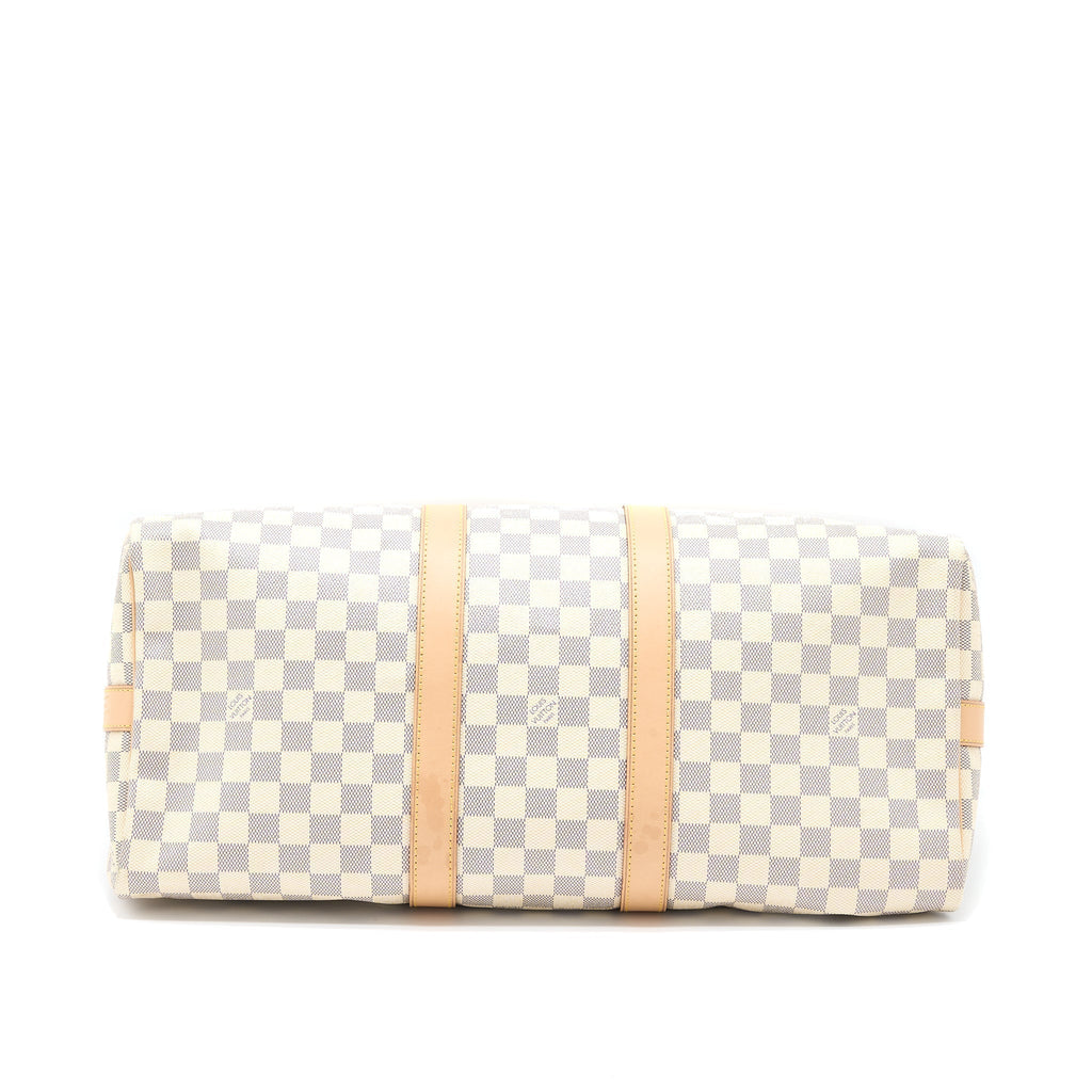 LOUIS VUITTON KEEPALL BANDOULIERE 55 DAMIER AZUR CANVAS GHW
