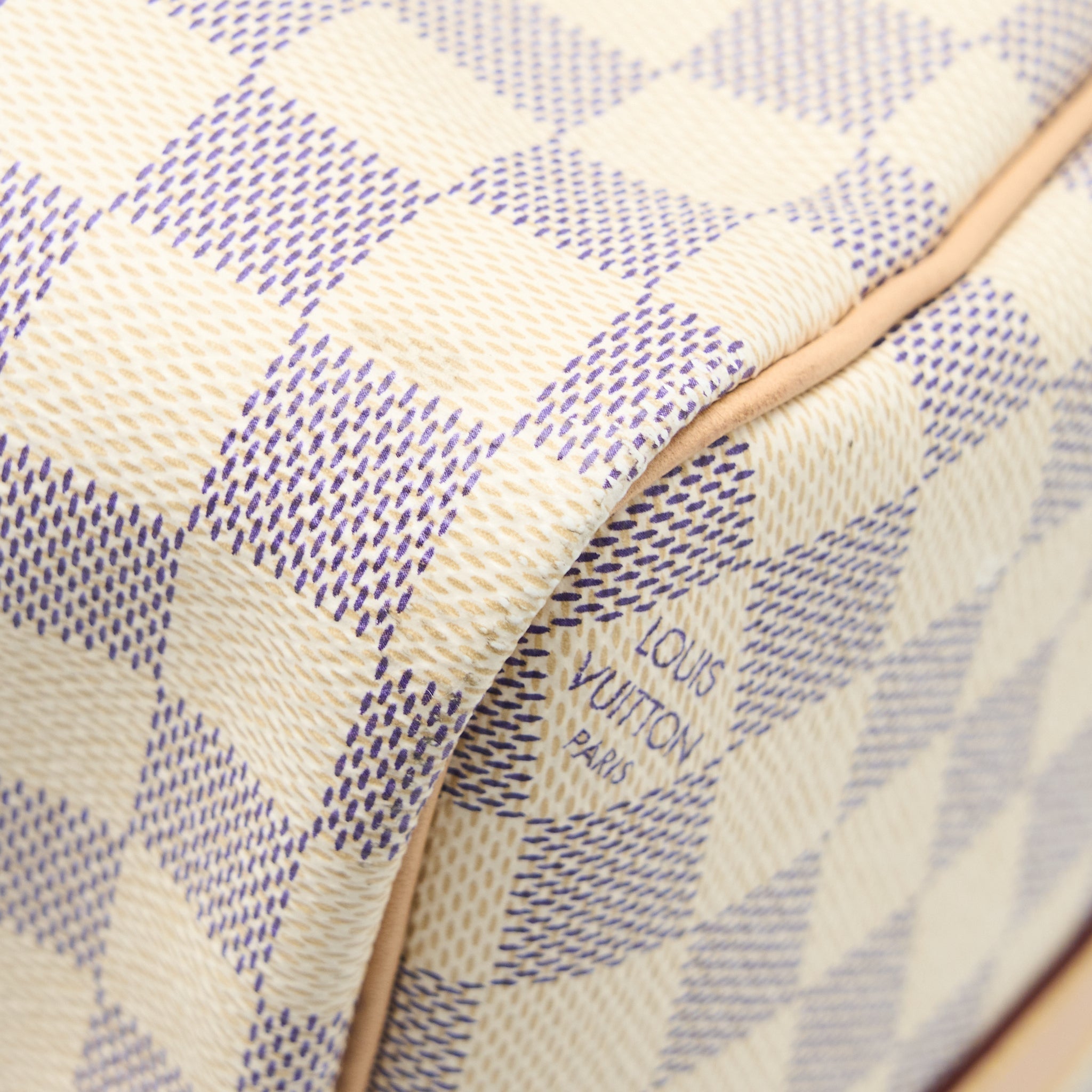 KEEPALL BANDOULIERE 55 DAMIER AZUR CANVAS GHW