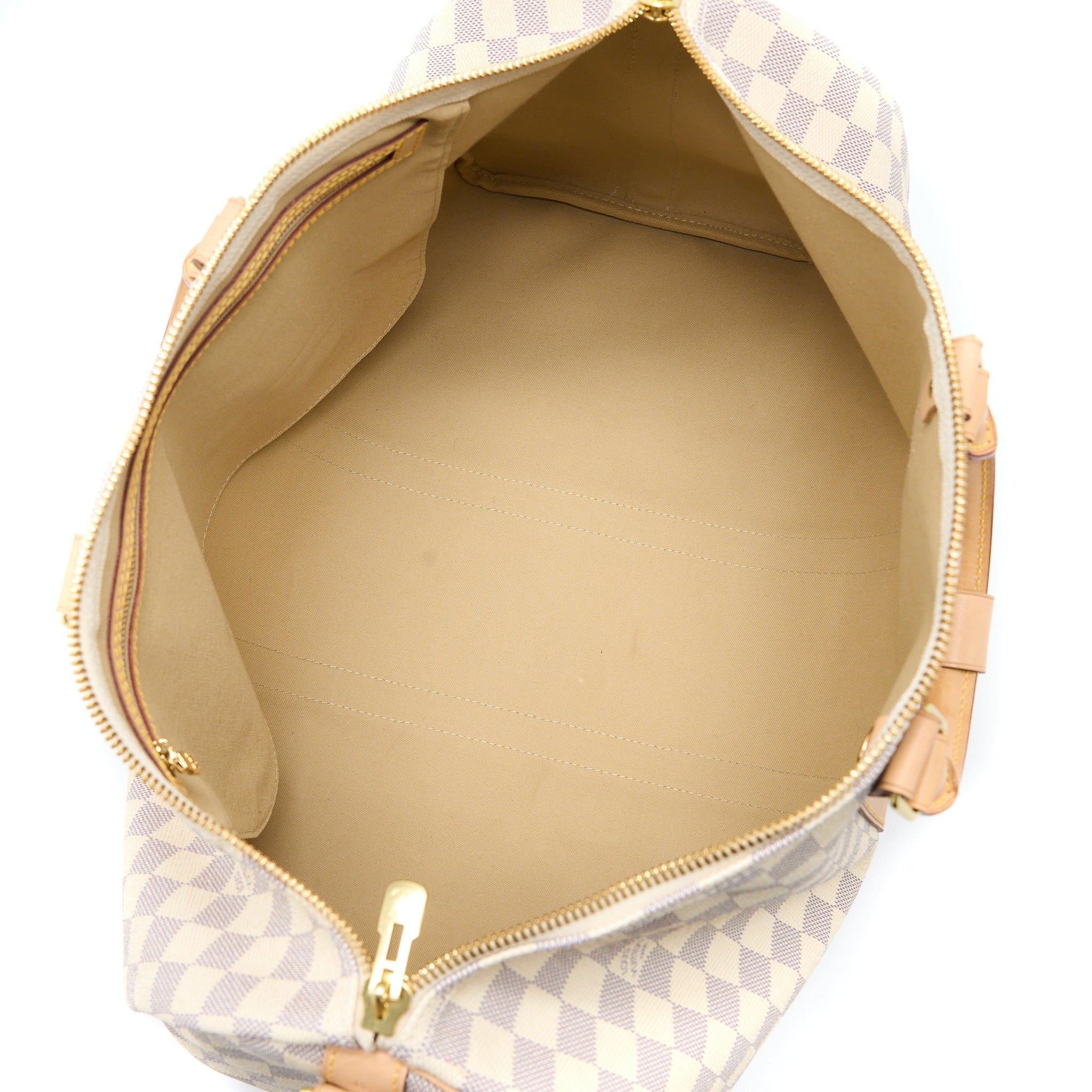 KEEPALL BANDOULIERE 55 DAMIER AZUR CANVAS GHW