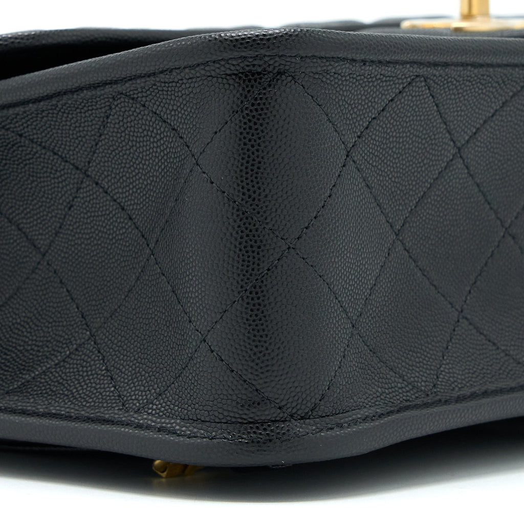 22K LARGE BACKPACK CAVIAR BLACK BRUSHED GHW (MICROCHIP)