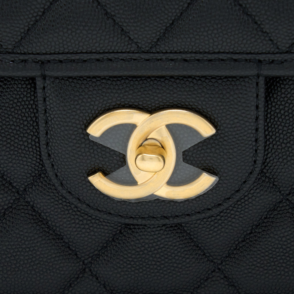 22K LARGE BACKPACK CAVIAR BLACK BRUSHED GHW (MICROCHIP)