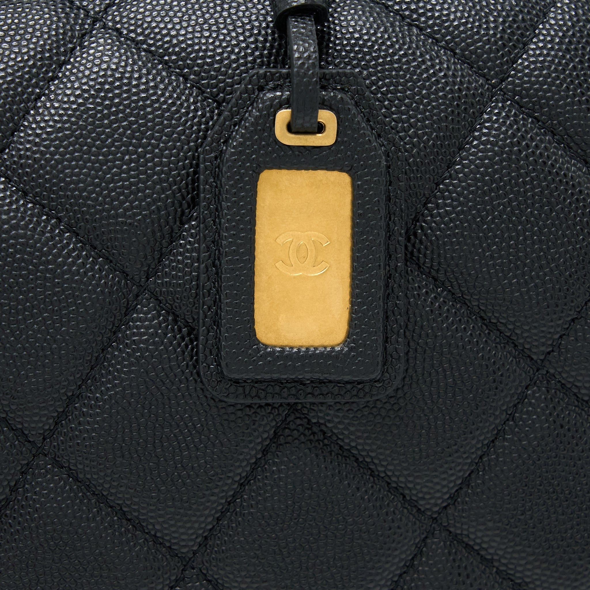 22K LARGE BACKPACK CAVIAR BLACK BRUSHED GHW (MICROCHIP)