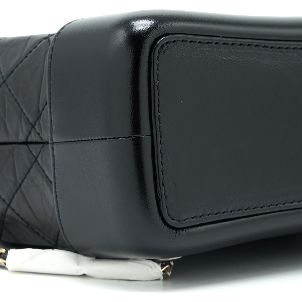 SMALL GABRIELLE BACKPACK AGED CALFSKIN BLACK MULTICOLOUR HARDWARE (MICROCHIP)