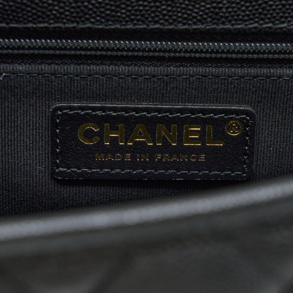 22K LARGE BACKPACK CAVIAR BLACK BRUSHED GHW (MICROCHIP)