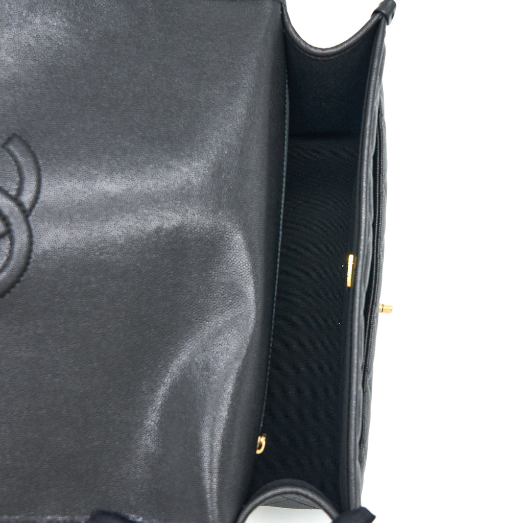 22K LARGE BACKPACK CAVIAR BLACK BRUSHED GHW (MICROCHIP)