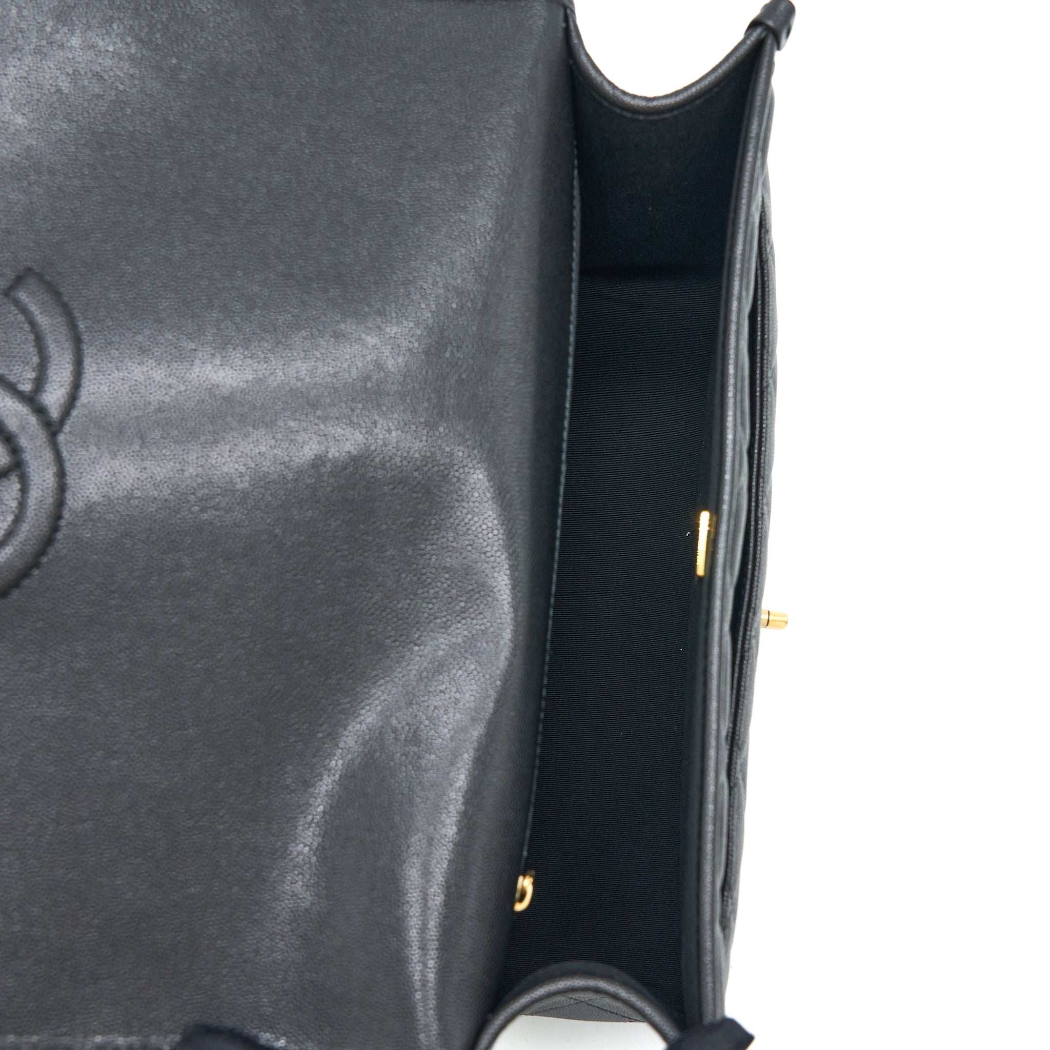 22K LARGE BACKPACK CAVIAR BLACK BRUSHED GHW (MICROCHIP)