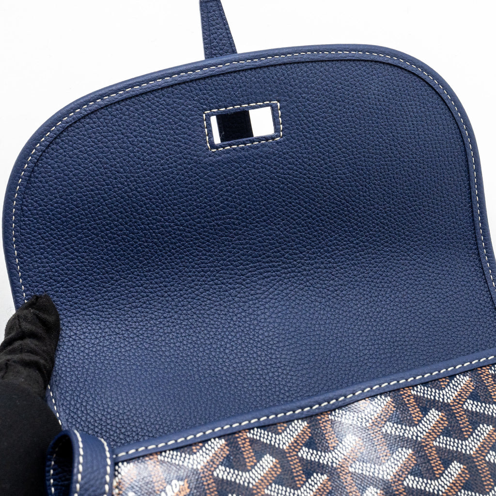 BELVEDERE PM MESSENGER BAG GOYARDINE CANVAS/CALFSKIN NAVY SHW