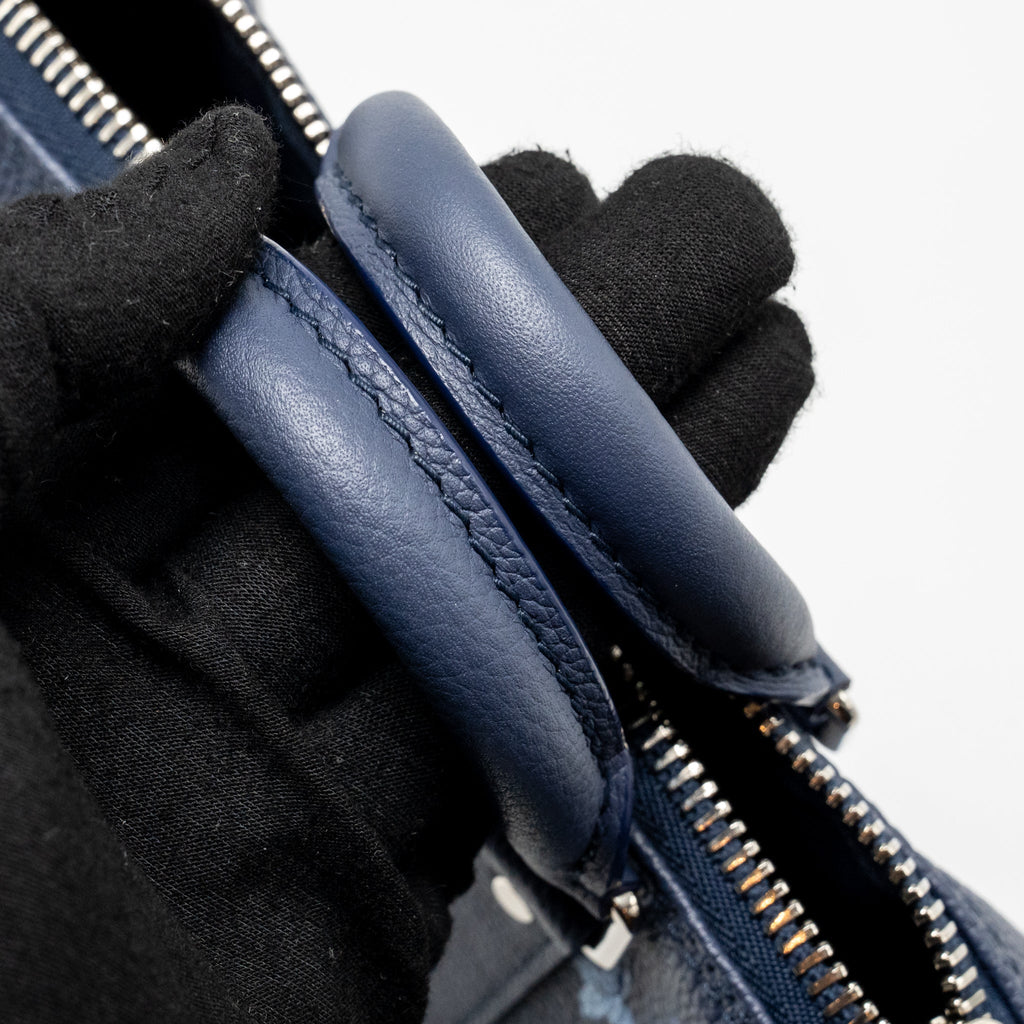 KEEPALL XS CALFSKIN WATERCOLOUR NAVY SHW