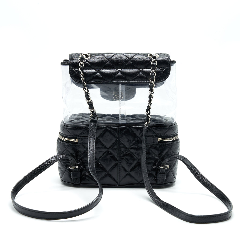 TRANSPARENT BACK PACK PVC/LEATHER BACKPACK