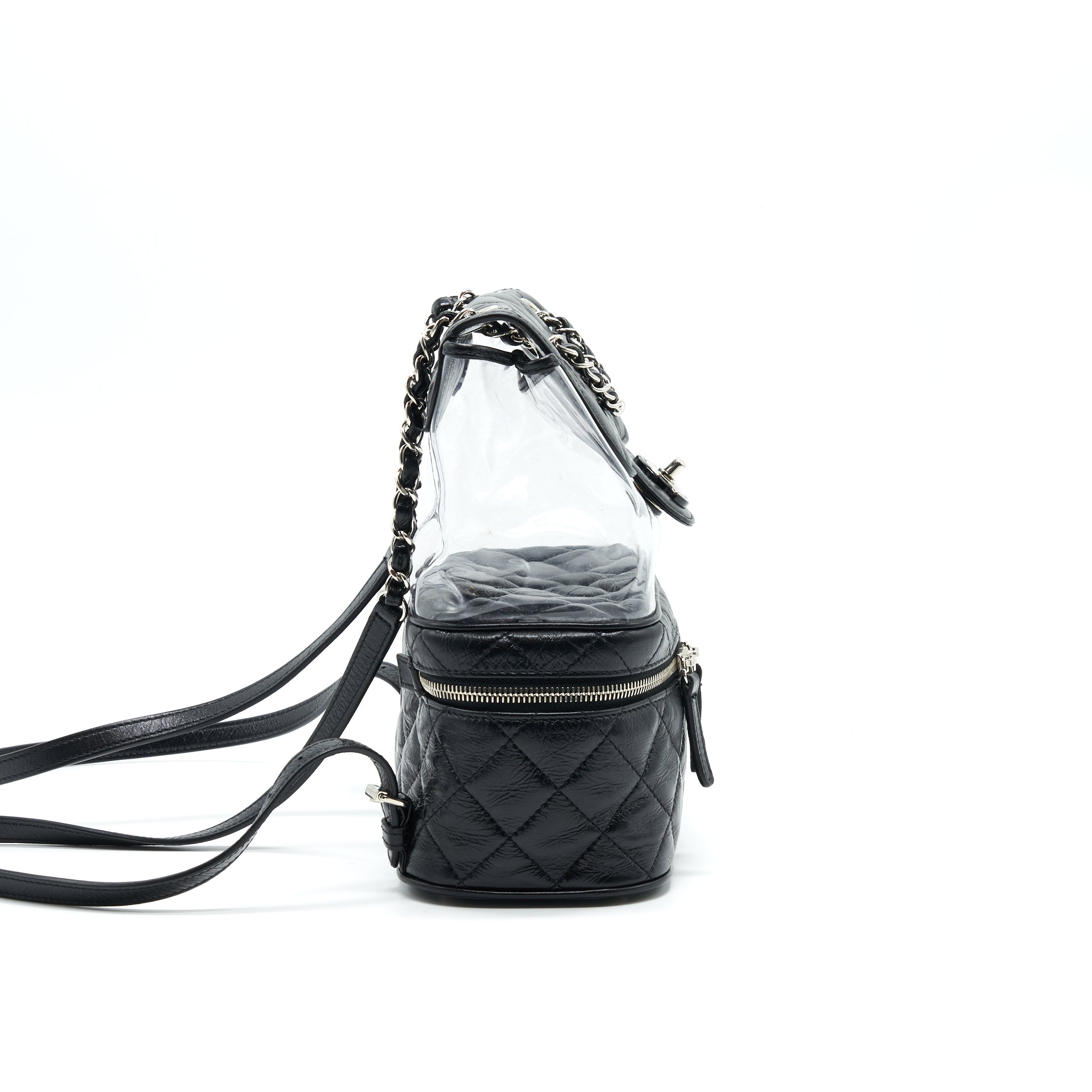 TRANSPARENT BACK PACK PVC/LEATHER BACKPACK