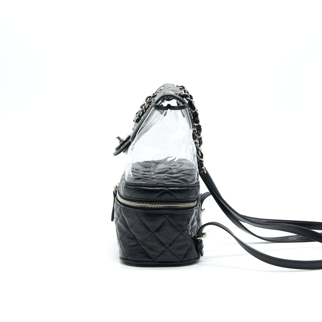 TRANSPARENT BACK PACK PVC/LEATHER BACKPACK