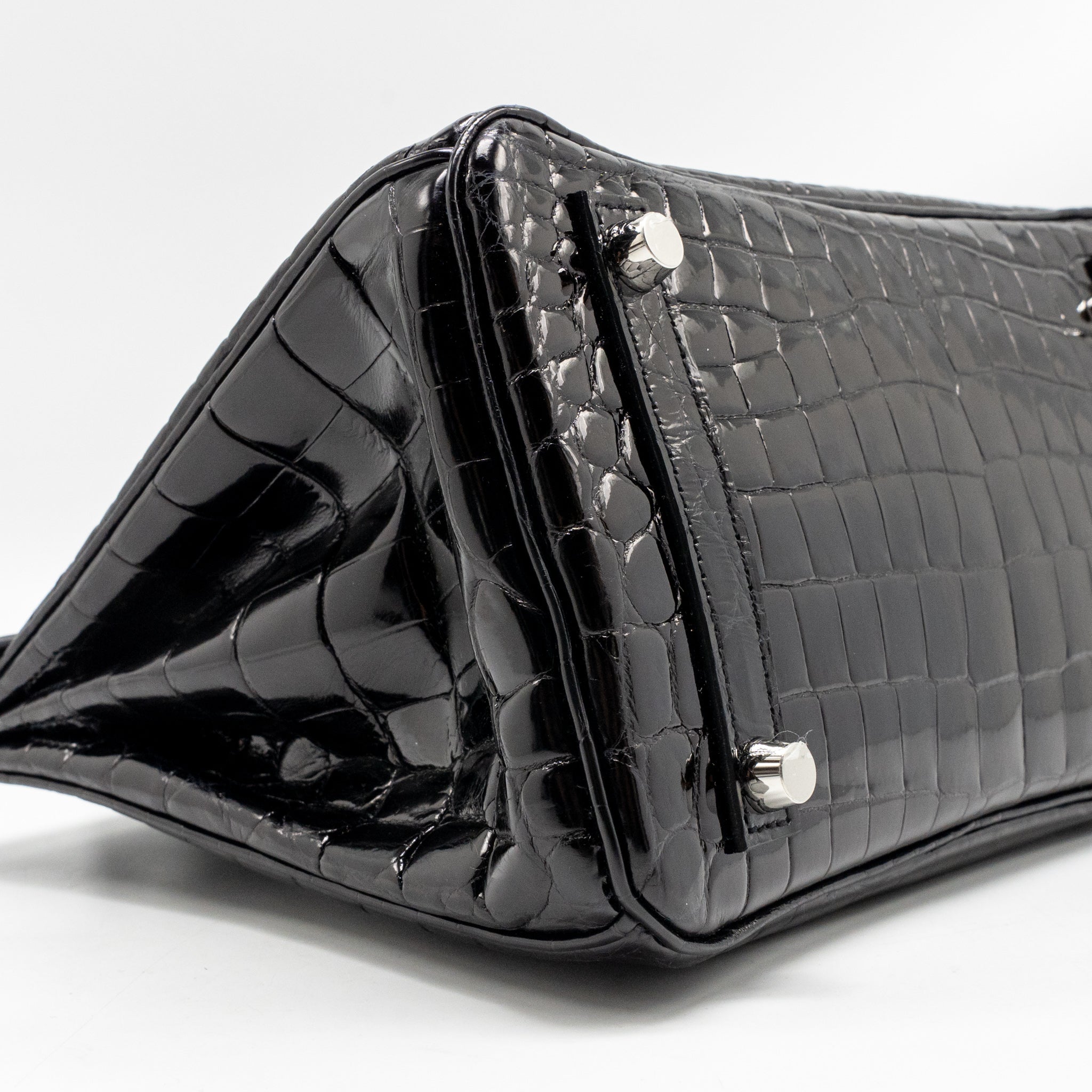 HERMES BIRKIN 25 CROCODILE NILOTICUS BLACK SHW