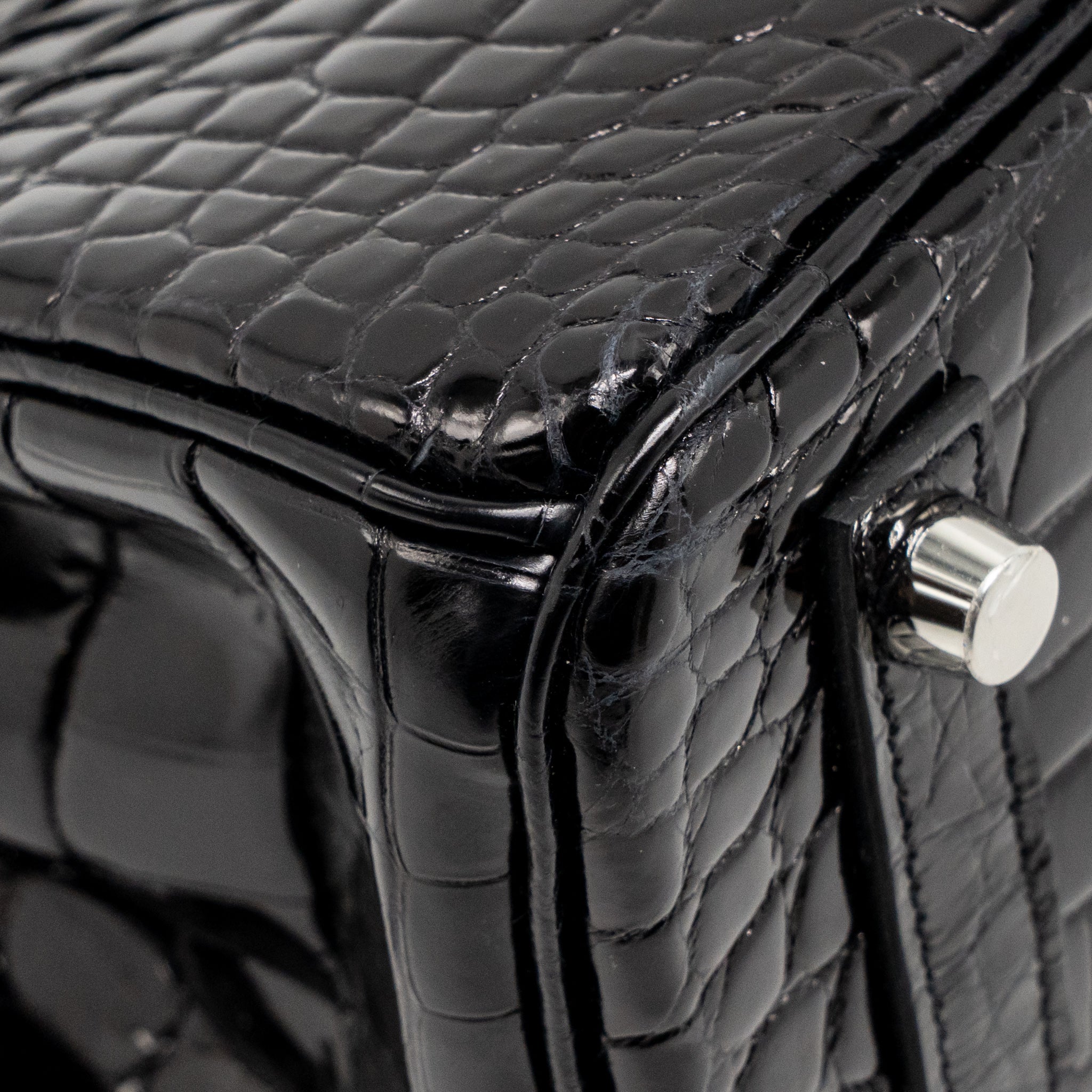 HERMES BIRKIN 25 CROCODILE NILOTICUS BLACK SHW