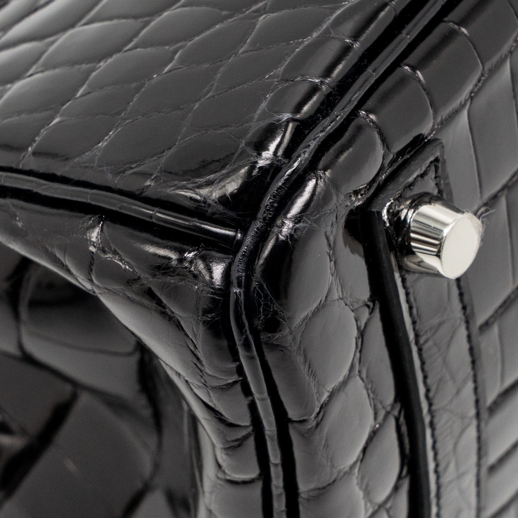 HERMES BIRKIN 25 CROCODILE NILOTICUS BLACK SHW