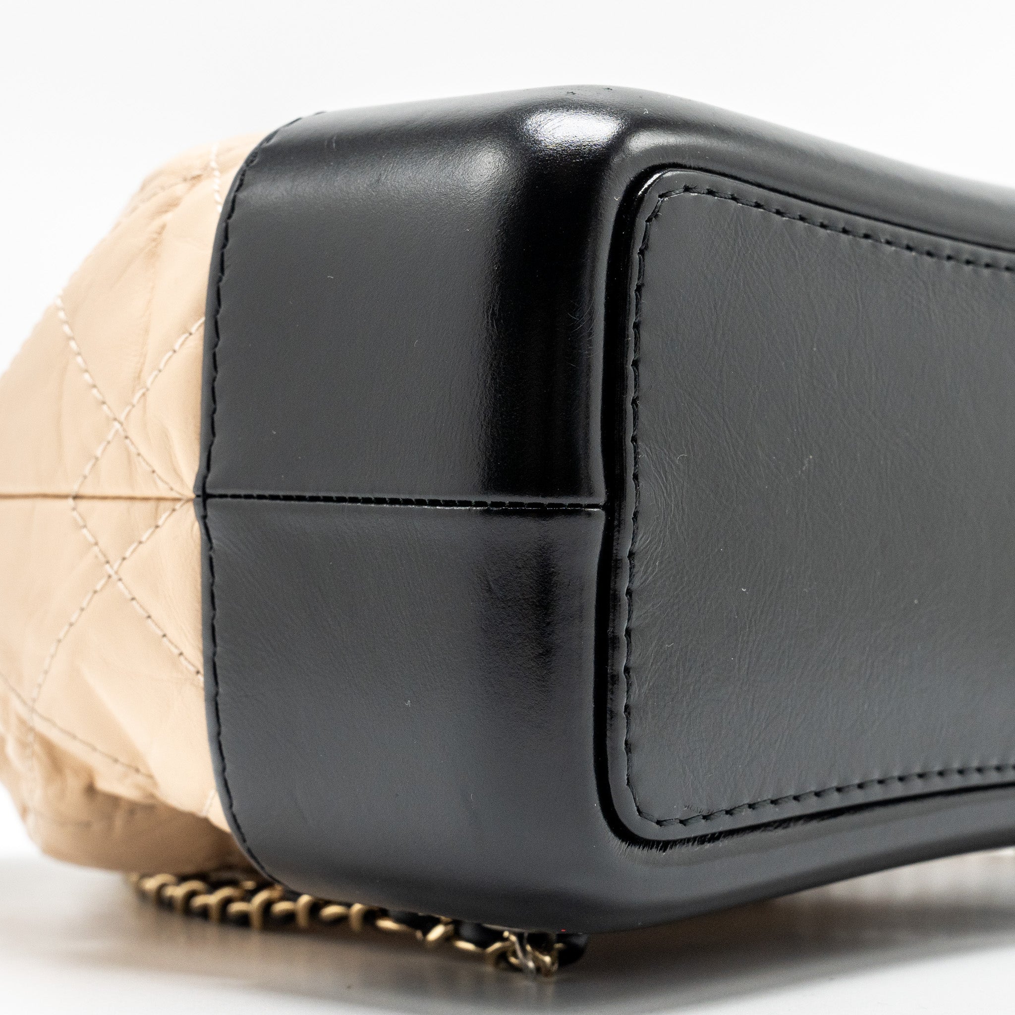 SMALL GABRIELLE BACKPACK AGED CALFSKIN BEIGE/BLACK MULTICOLOUR HARDWARE
