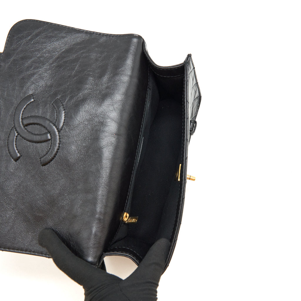 21B MESSENGER BAG CALFSKIN BLACK GHW