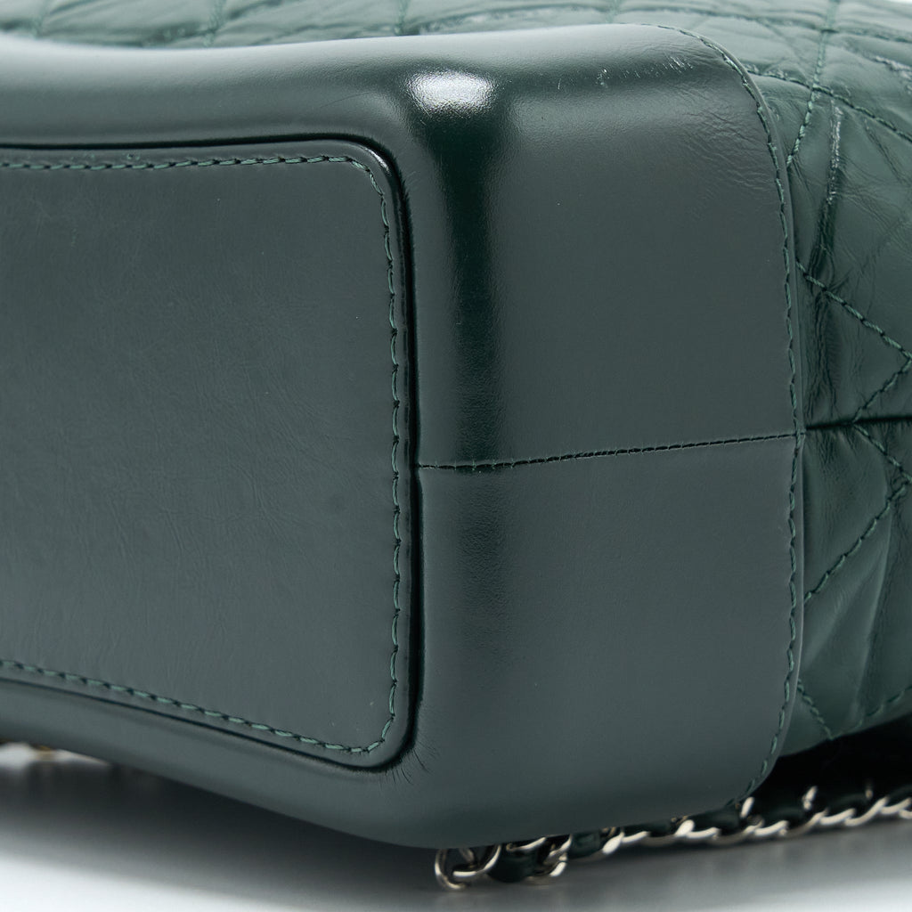 SMALL GABRIELLE BACKPACK CALFSKIN DARK GREEN MULTICOLOUR HARDWARE