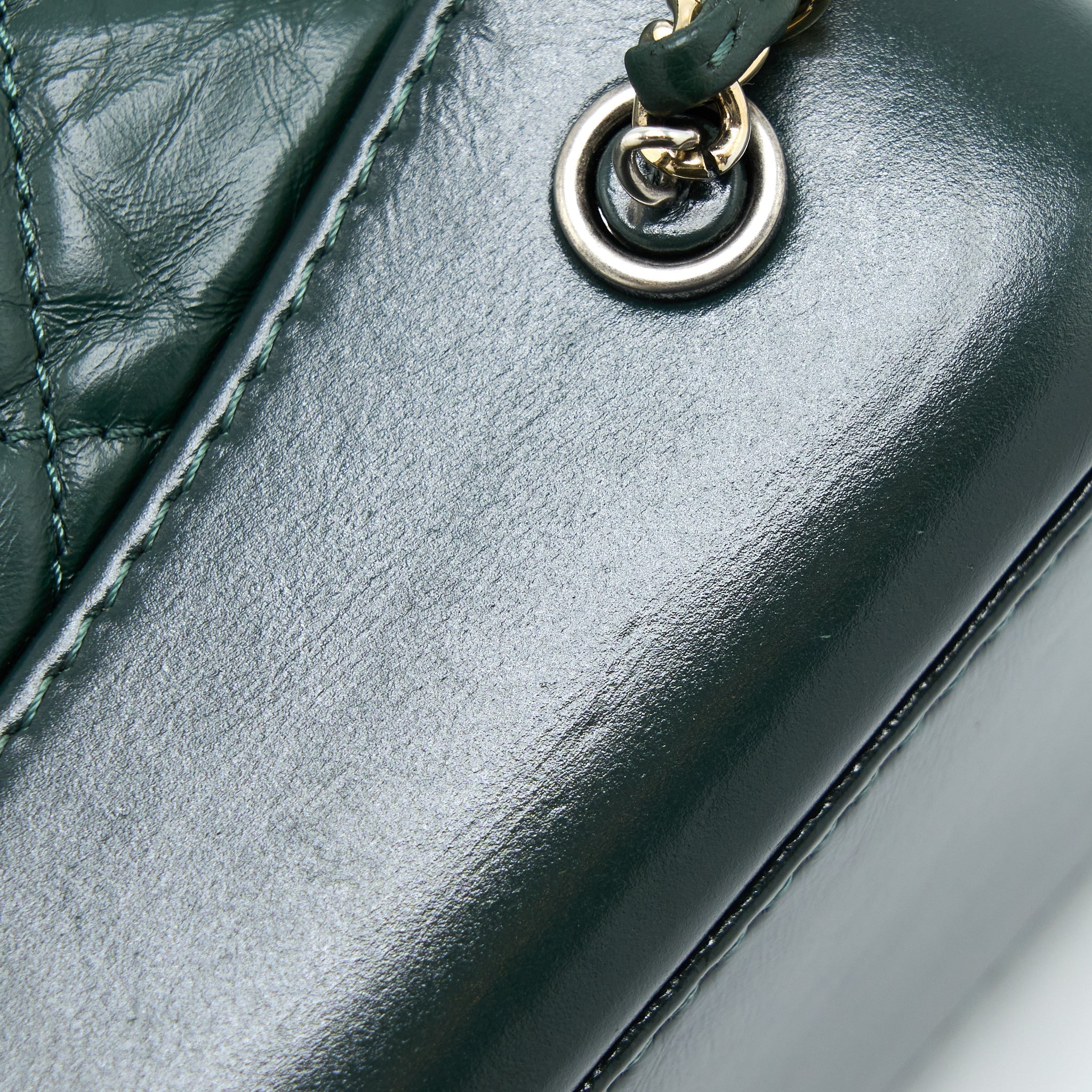 SMALL GABRIELLE BACKPACK CALFSKIN DARK GREEN MULTICOLOUR HARDWARE