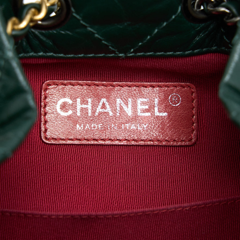 SMALL GABRIELLE BACKPACK CALFSKIN DARK GREEN MULTICOLOUR HARDWARE