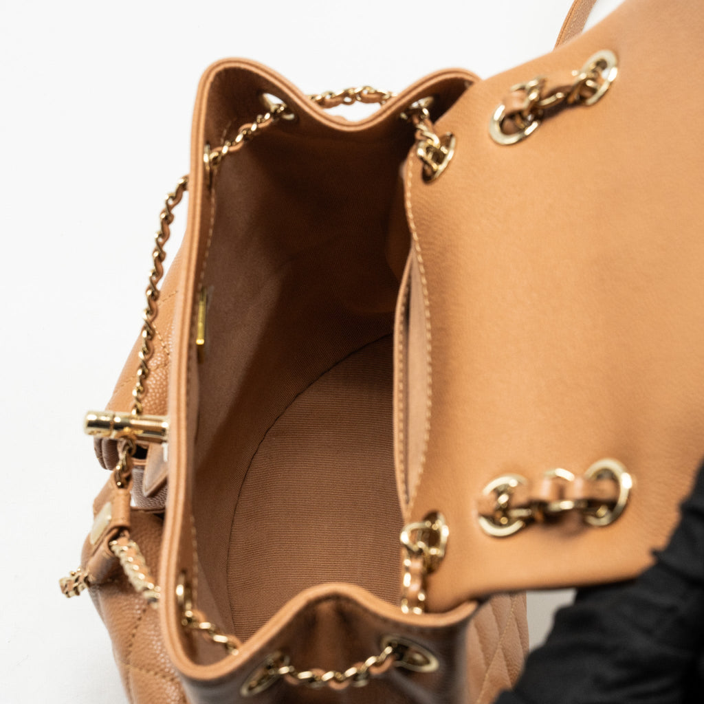 TRIPLE PACK BACKPACK CAVIAR CARAMEL LGHW (MICROCHIP)