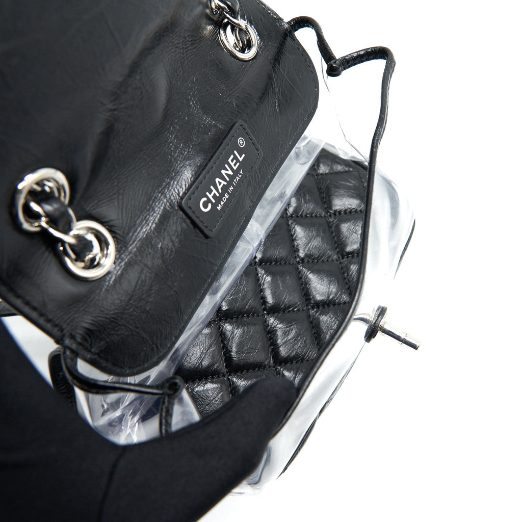 TRANSPARENT BACK PACK PVC/LEATHER BACKPACK