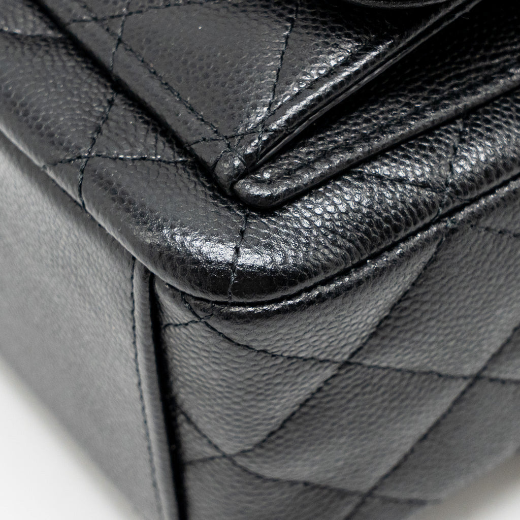 MINI BACKPACK / CROSSBODY BAG CAVIAR BLACK LGHW (MICROCHIP)