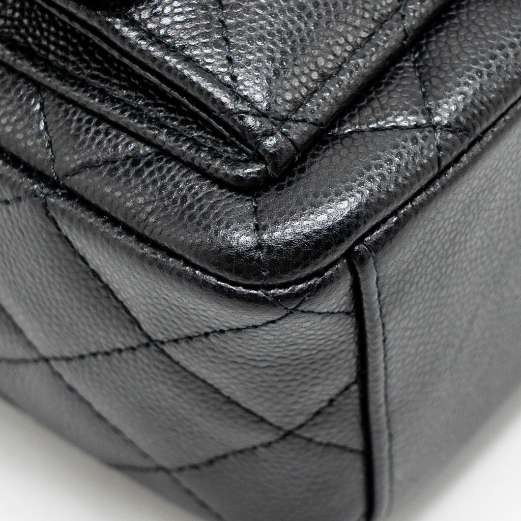 MINI BACKPACK / CROSSBODY BAG CAVIAR BLACK LGHW (MICROCHIP)