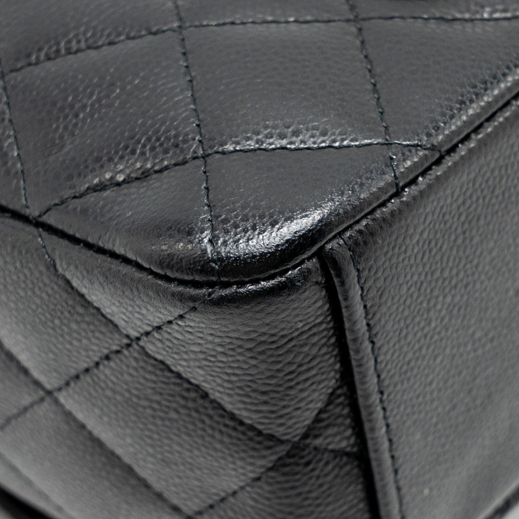 MINI BACKPACK / CROSSBODY BAG CAVIAR BLACK LGHW (MICROCHIP)