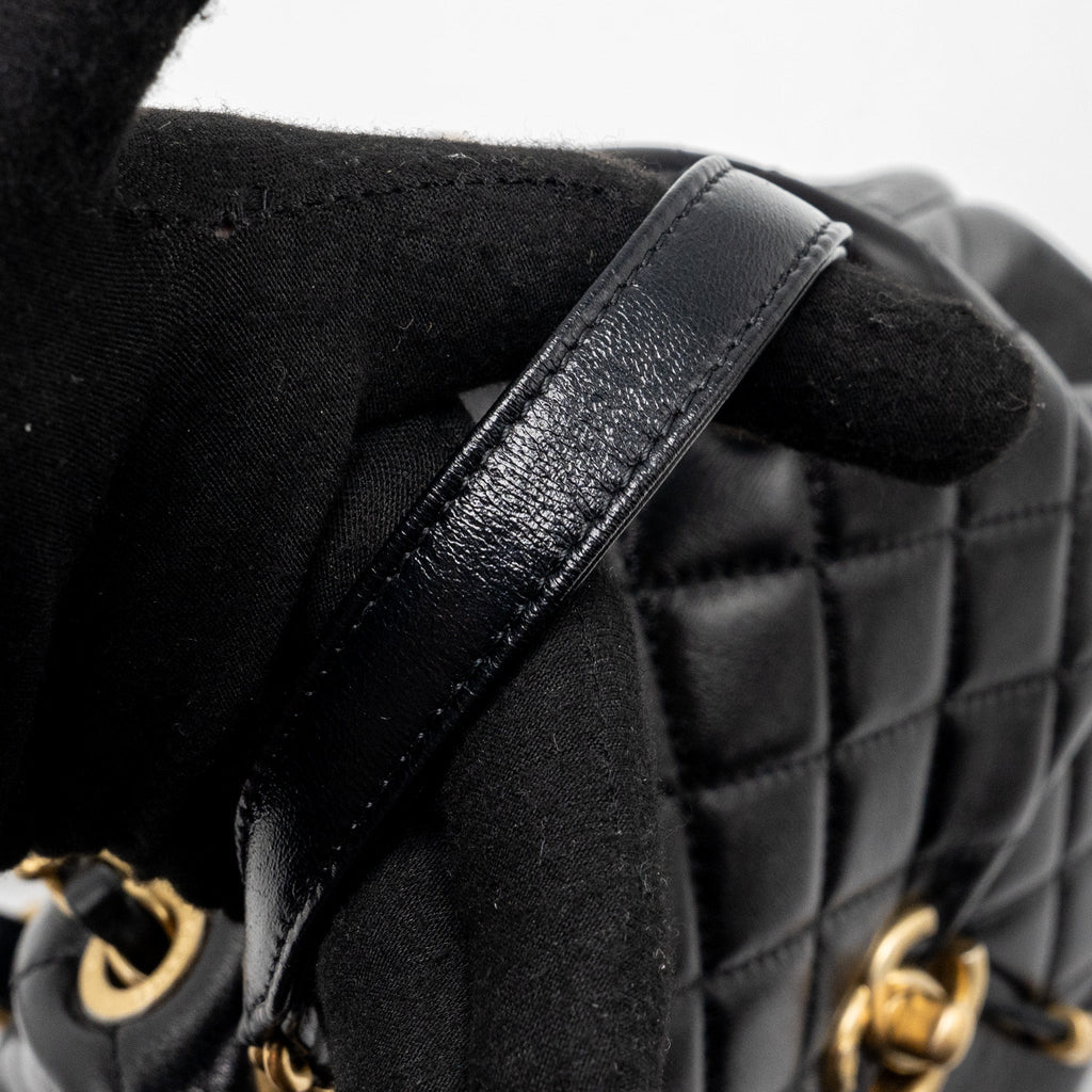 23K MINI BACKPACK LAMBSKIN BLACK GHW (MICROCHIP)