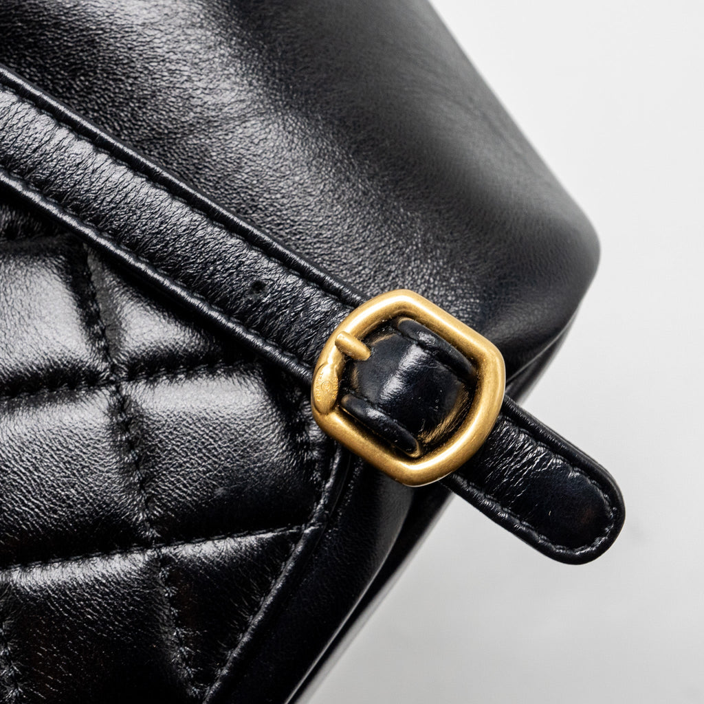 23K MINI BACKPACK LAMBSKIN BLACK GHW (MICROCHIP)