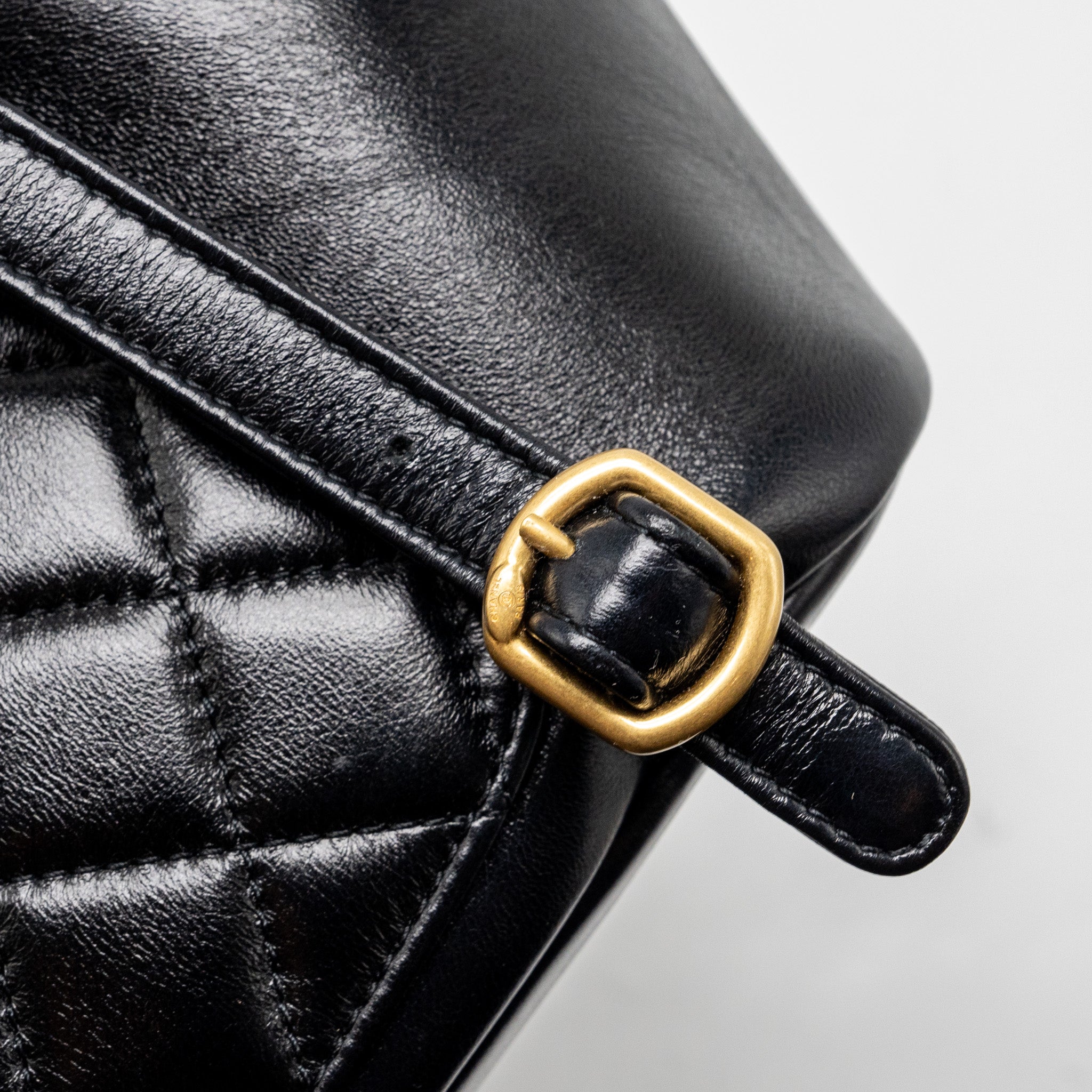 23K MINI BACKPACK LAMBSKIN BLACK GHW (MICROCHIP)