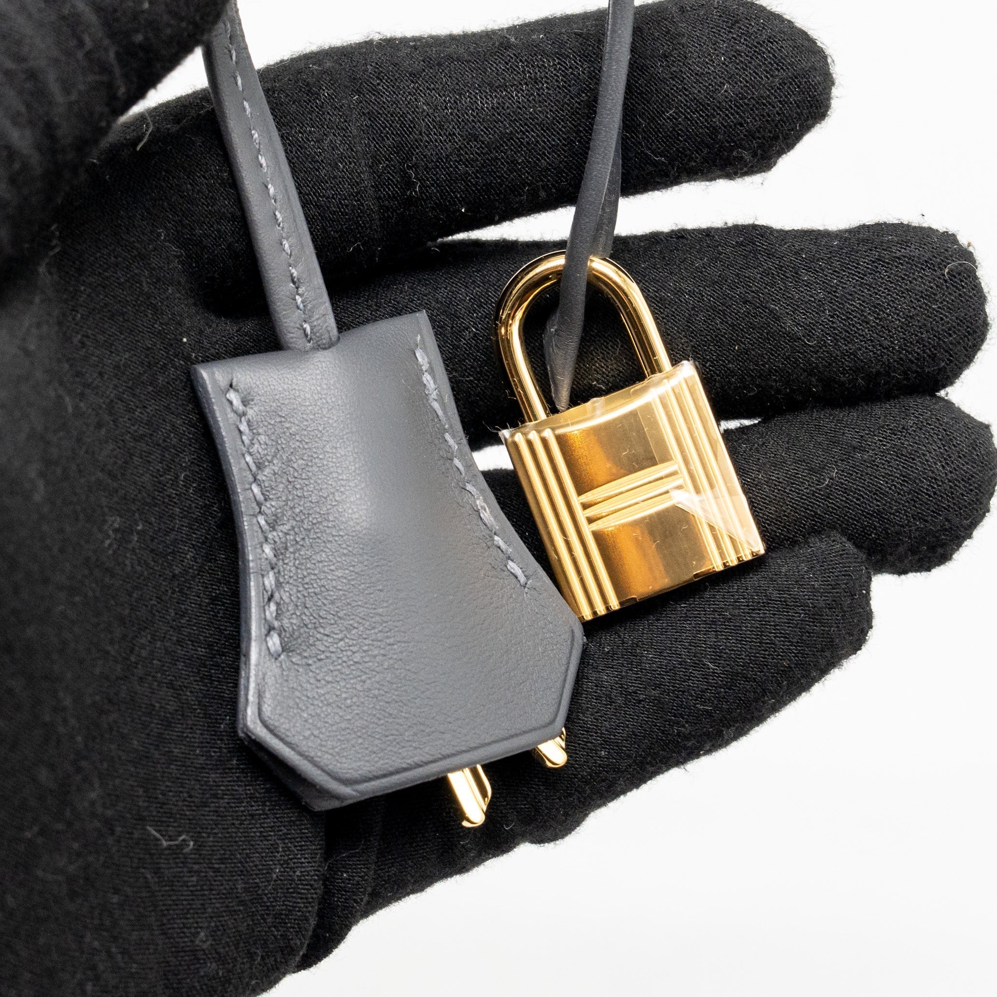 HERMES BIRKIN 25 TOILE SWIFT/CANVAS ECRU-ARDOISE/ARDOISE GHW