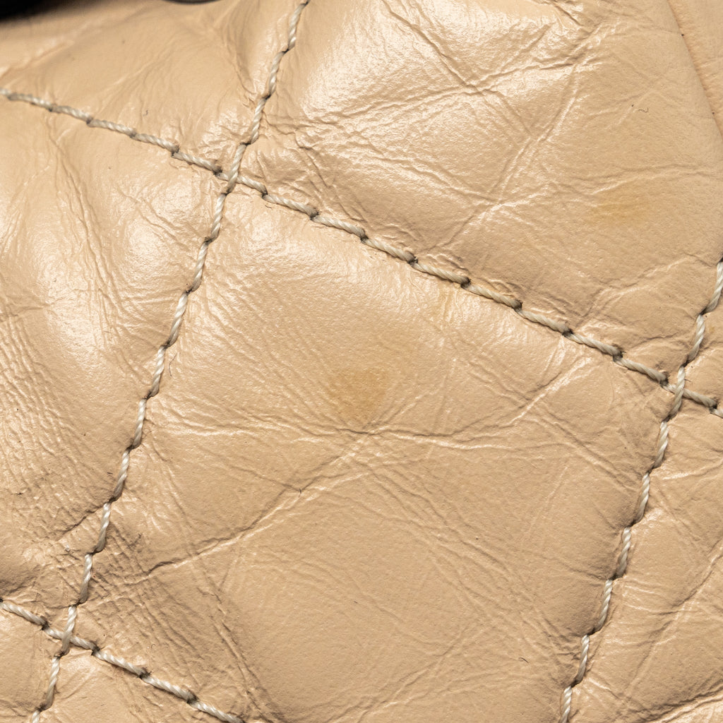 SMALL GABRIELLE BACKPACK AGED CALFSKIN BEIGE/BLACK MULTICOLOUR HARDWARE