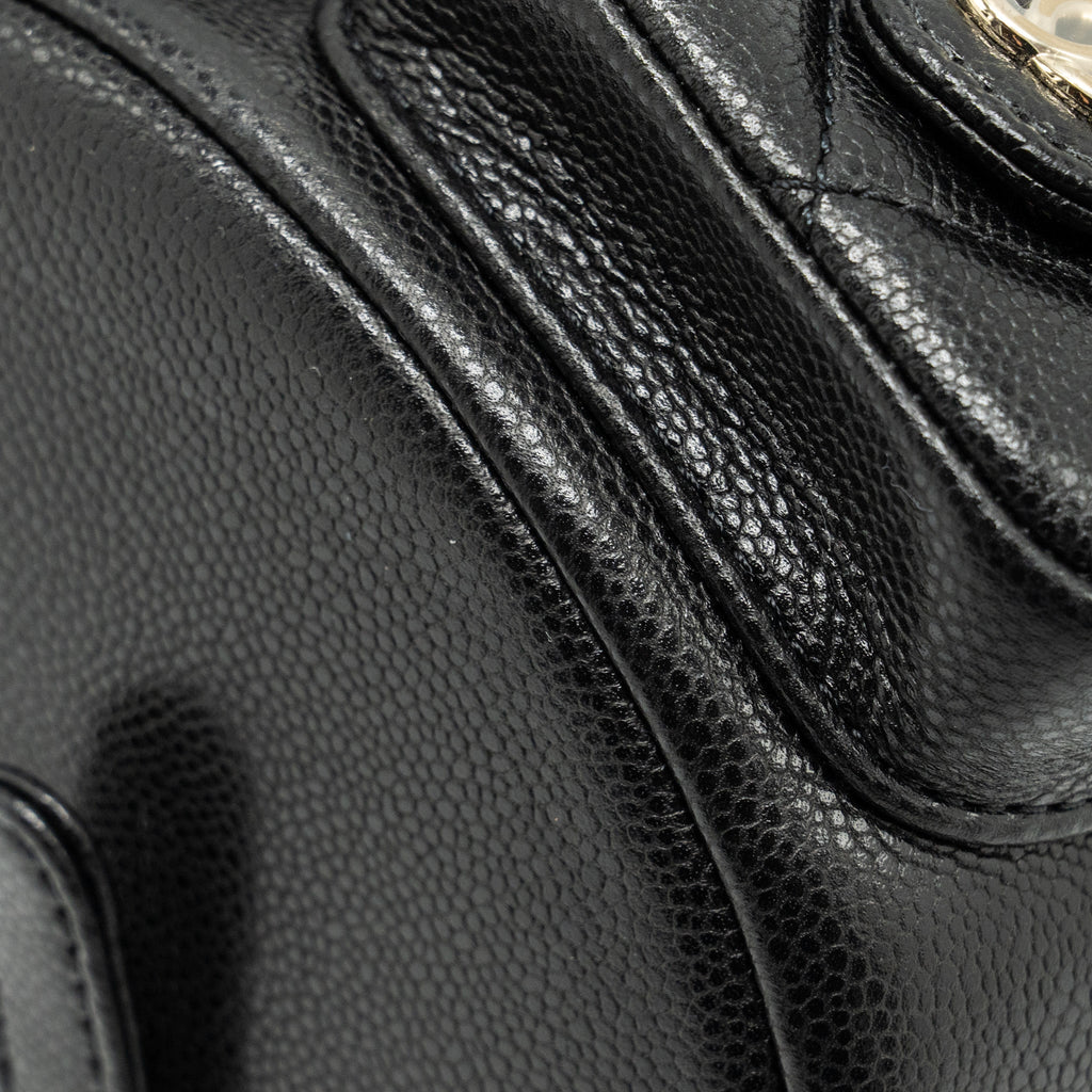 24A MINI DUMA BACKPACK GRAINED CALFSKIN BLACK LGHW (MICROCHIP)