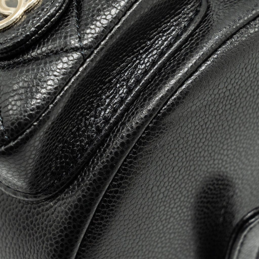 24A MINI DUMA BACKPACK GRAINED CALFSKIN BLACK LGHW (MICROCHIP)
