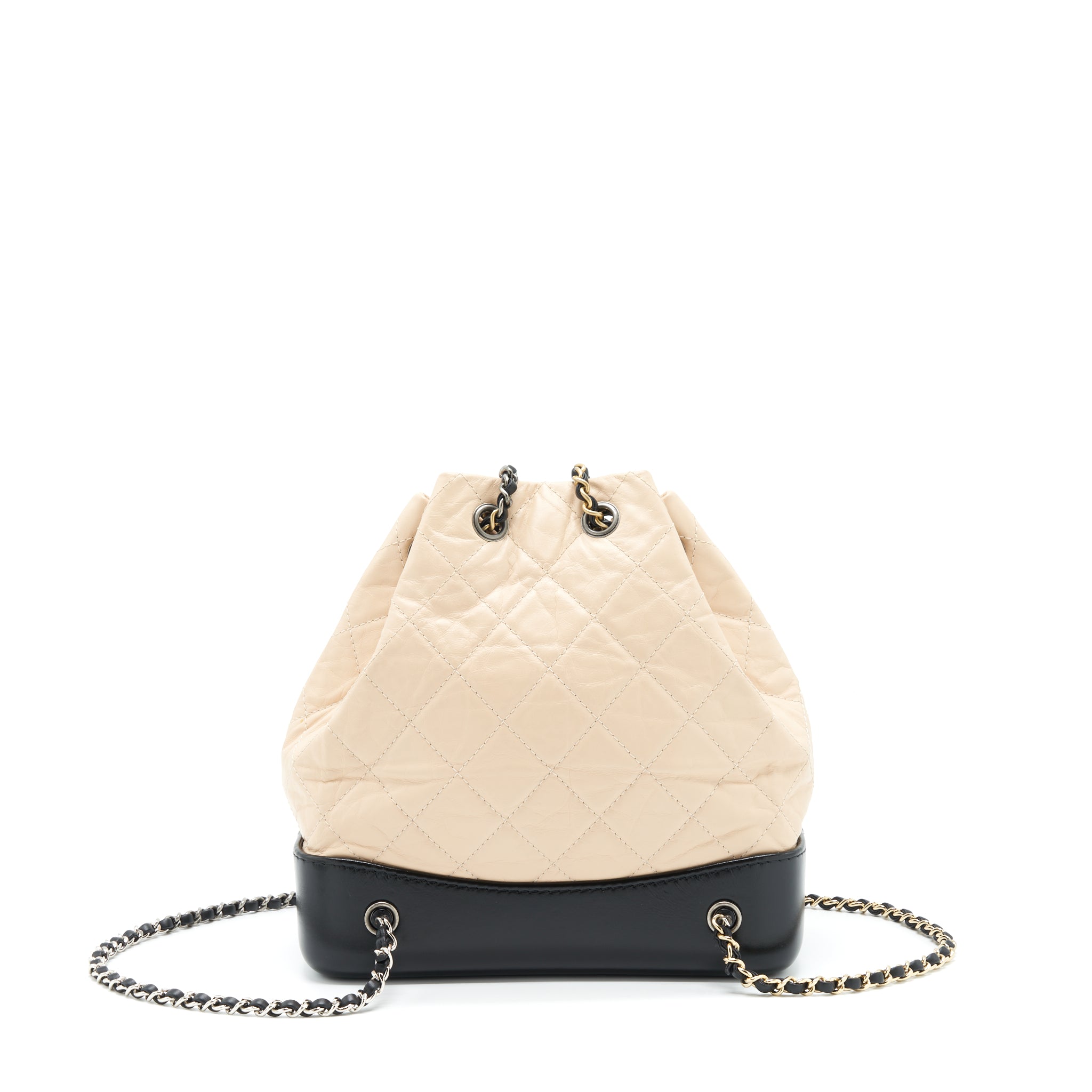 SMALL GABRIELLE BACKPACK BEIGE/BLACK MULTI COLOUR HARDWARE