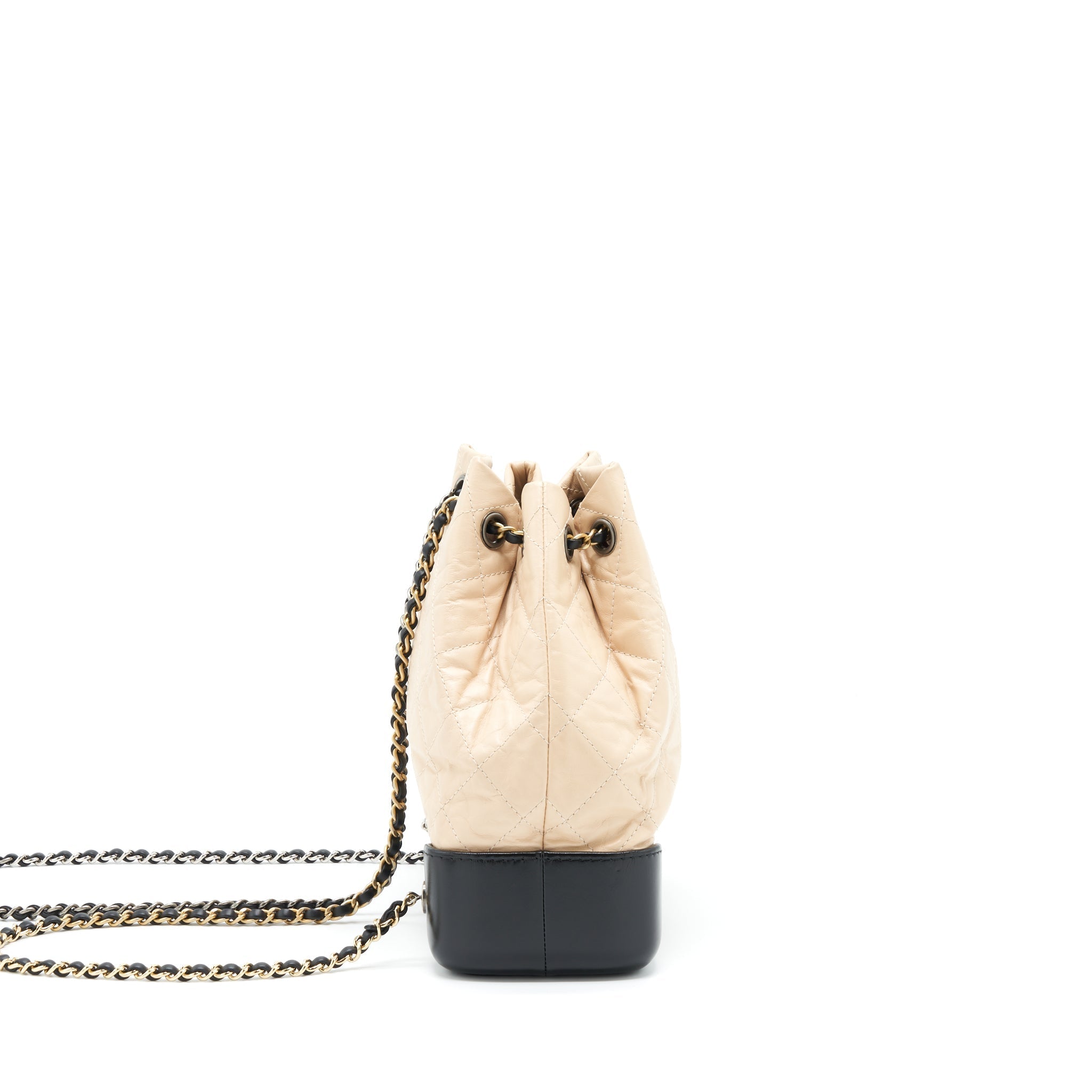 SMALL GABRIELLE BACKPACK BEIGE/BLACK MULTI COLOUR HARDWARE