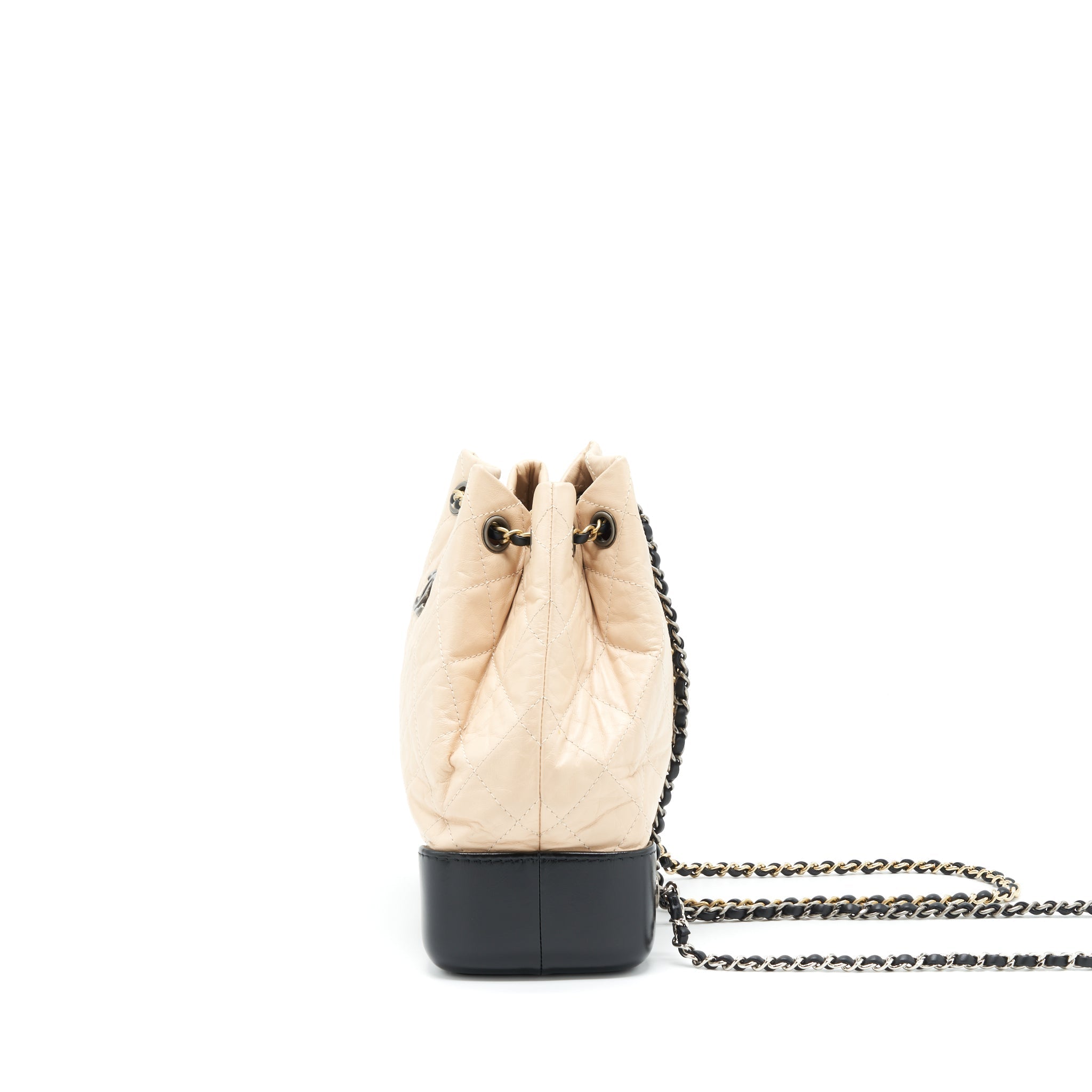 SMALL GABRIELLE BACKPACK BEIGE/BLACK MULTI COLOUR HARDWARE
