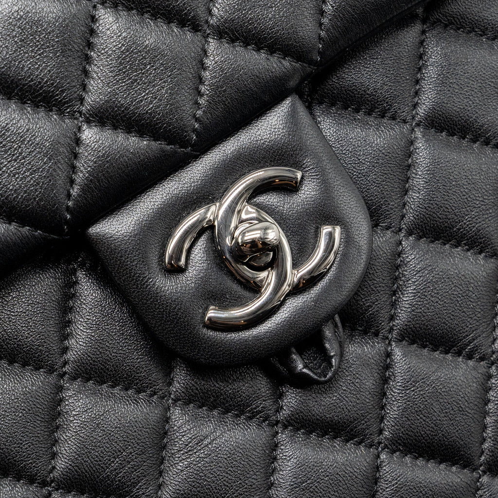 SMALL URBAN SPIRIT BACKPACK LAMBSKIN BLACK WITH BLACK HARDWARE