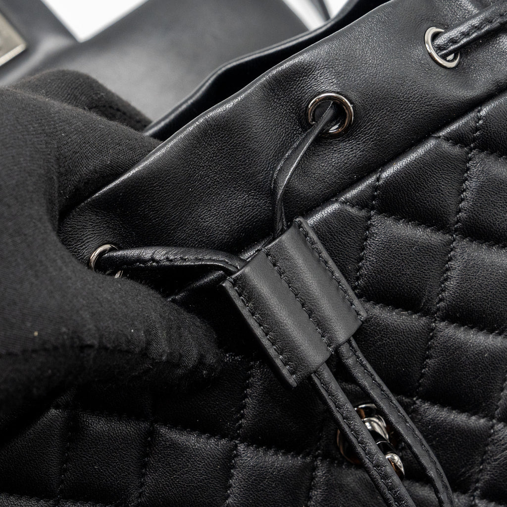 SMALL URBAN SPIRIT BACKPACK LAMBSKIN BLACK WITH BLACK HARDWARE